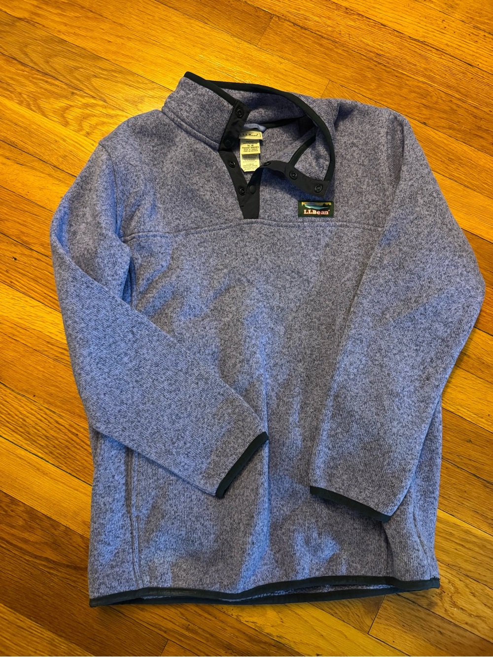 L.L. Bean Kids Heathered Purple Pullover Fleece